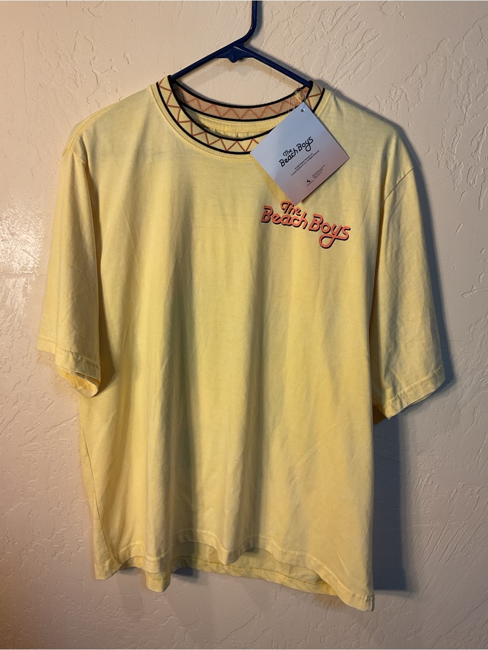 The Beach Boys Logo Short Sleeve Crewneck T-Shirt - Yellow